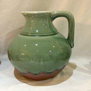 STYLE-EYES by Baum Bros Celadon Drip Collection Stoneware Pitcher